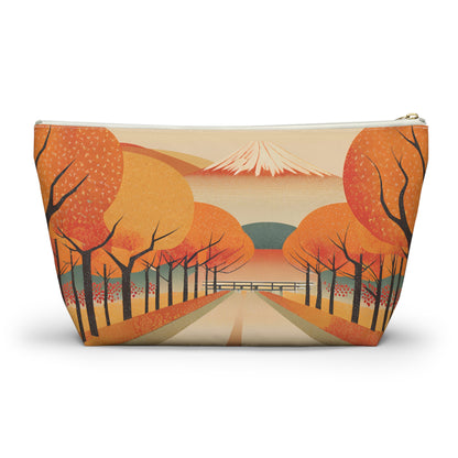 Tranquil Autumn Road | Portable Tech Pouch