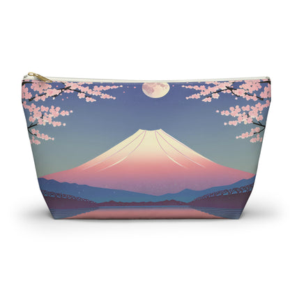 Moonlit Fuji and Sakura | Portable Tech Pouch