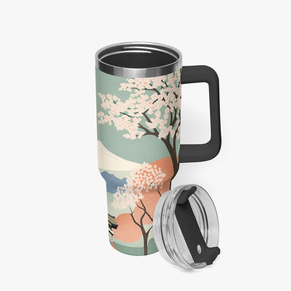 Spring Moon Tumbler Cup Black Handle