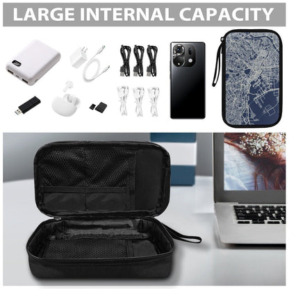 Blue Tokyo City Map Travel Tech Pouch - 