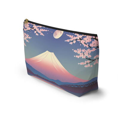 Moonlit Fuji and Sakura | Portable Tech Pouch