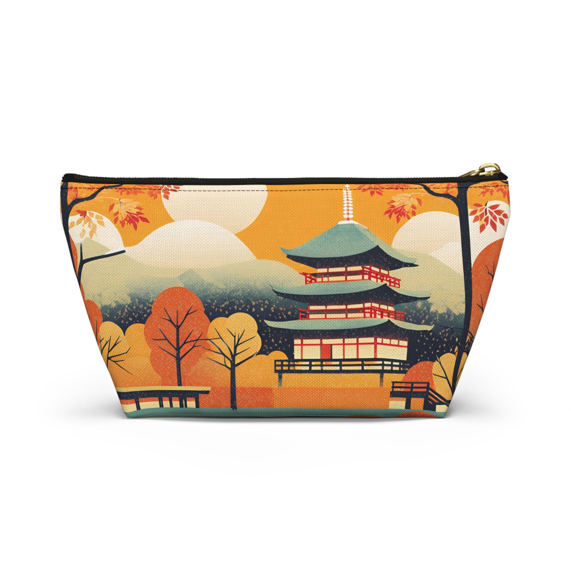 Autumn at the Pagoda | Portable Tech Pouch 