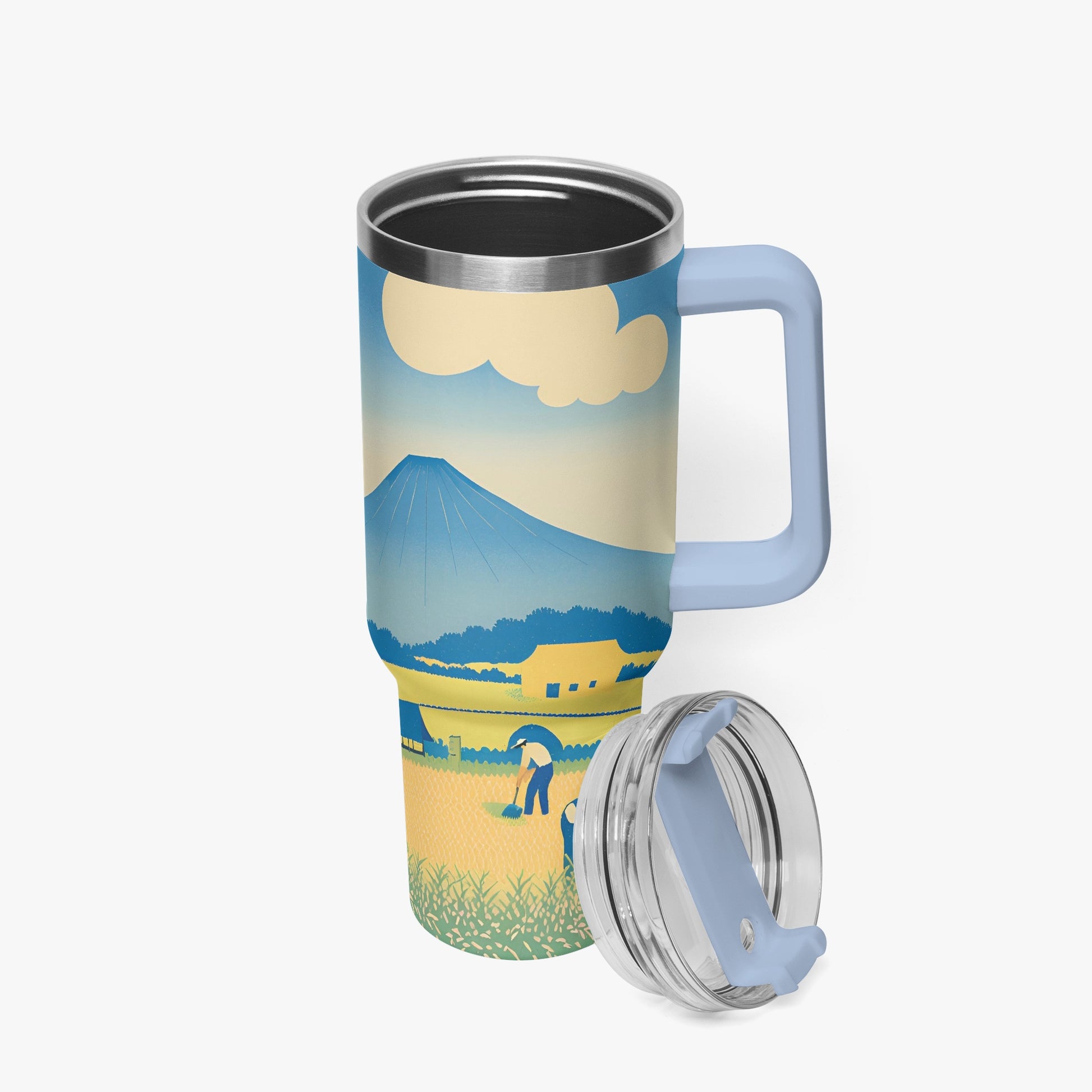 Golden Fields Tumbler Cup light blue Handle