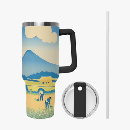 Golden Fields Tumbler Cup Black Handle