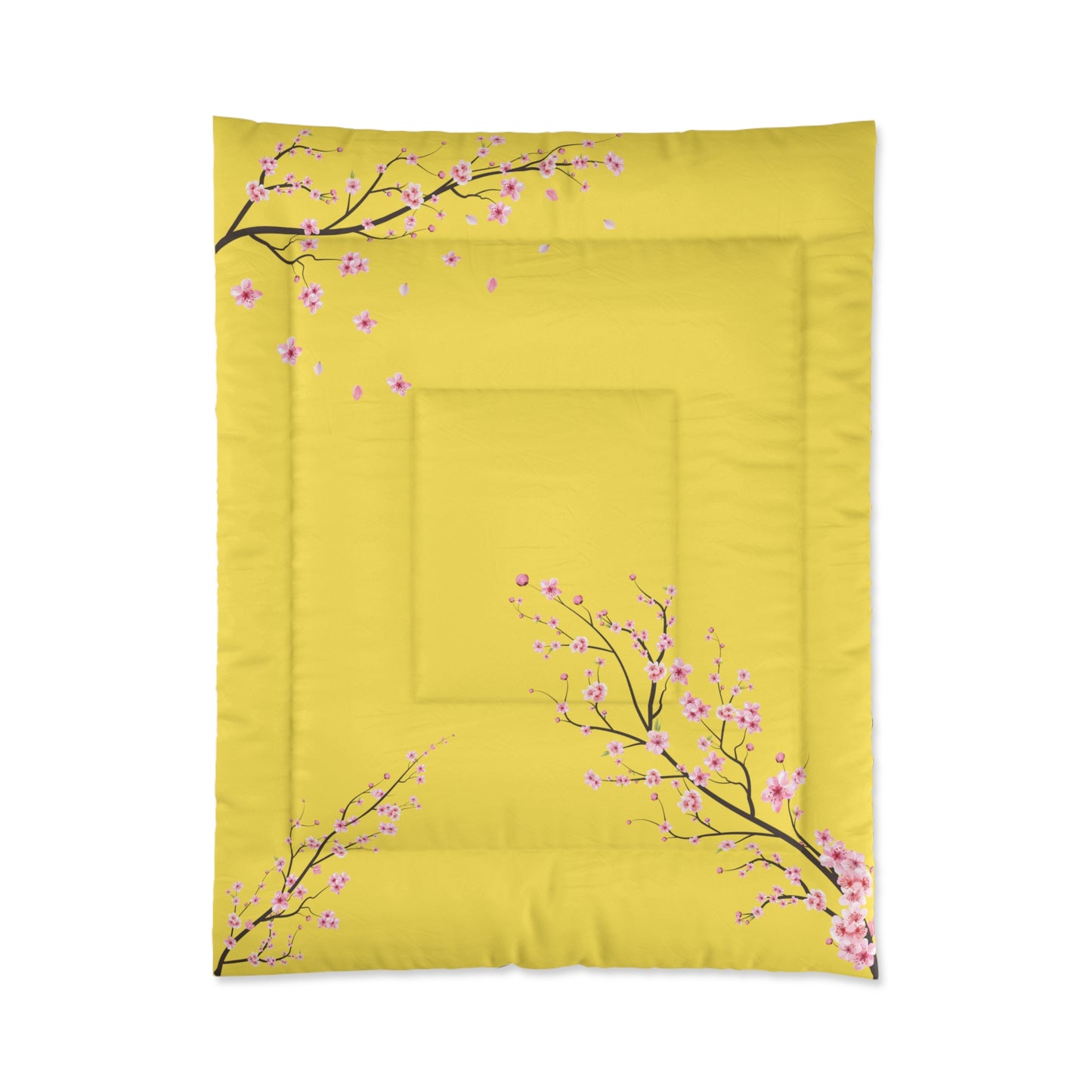 Yellow Single Sakura Comforter