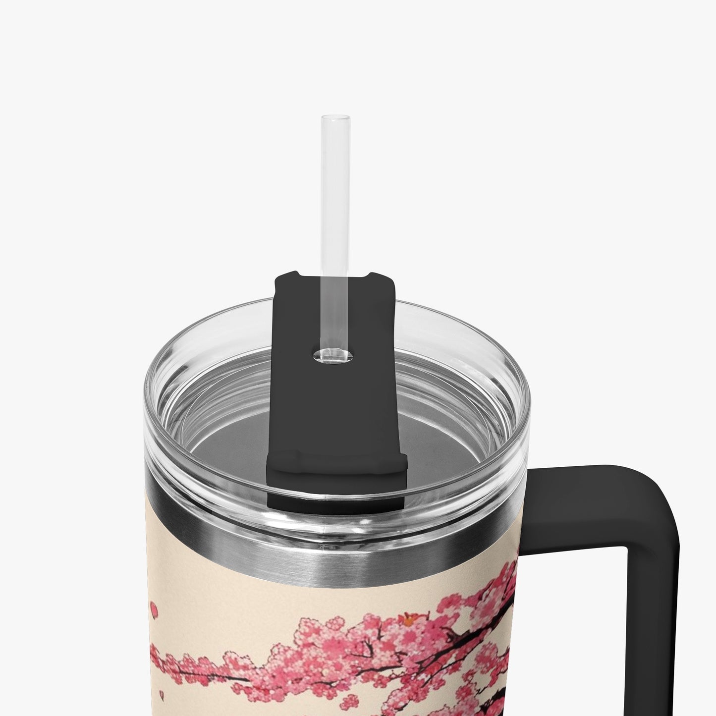 The Great Wave Tumbler Cup Black handle