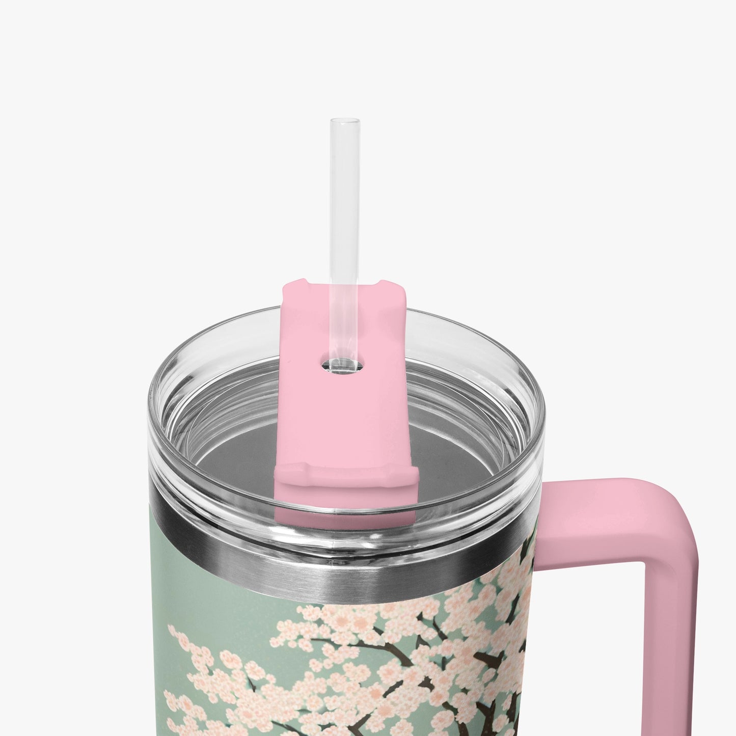 Spring Moon Tumbler Cup Pink Handle