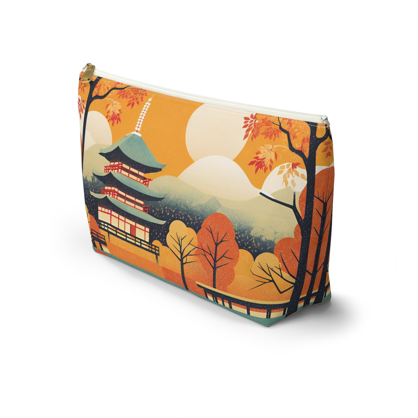 Autumn at the Pagoda | Portable Tech Pouch 