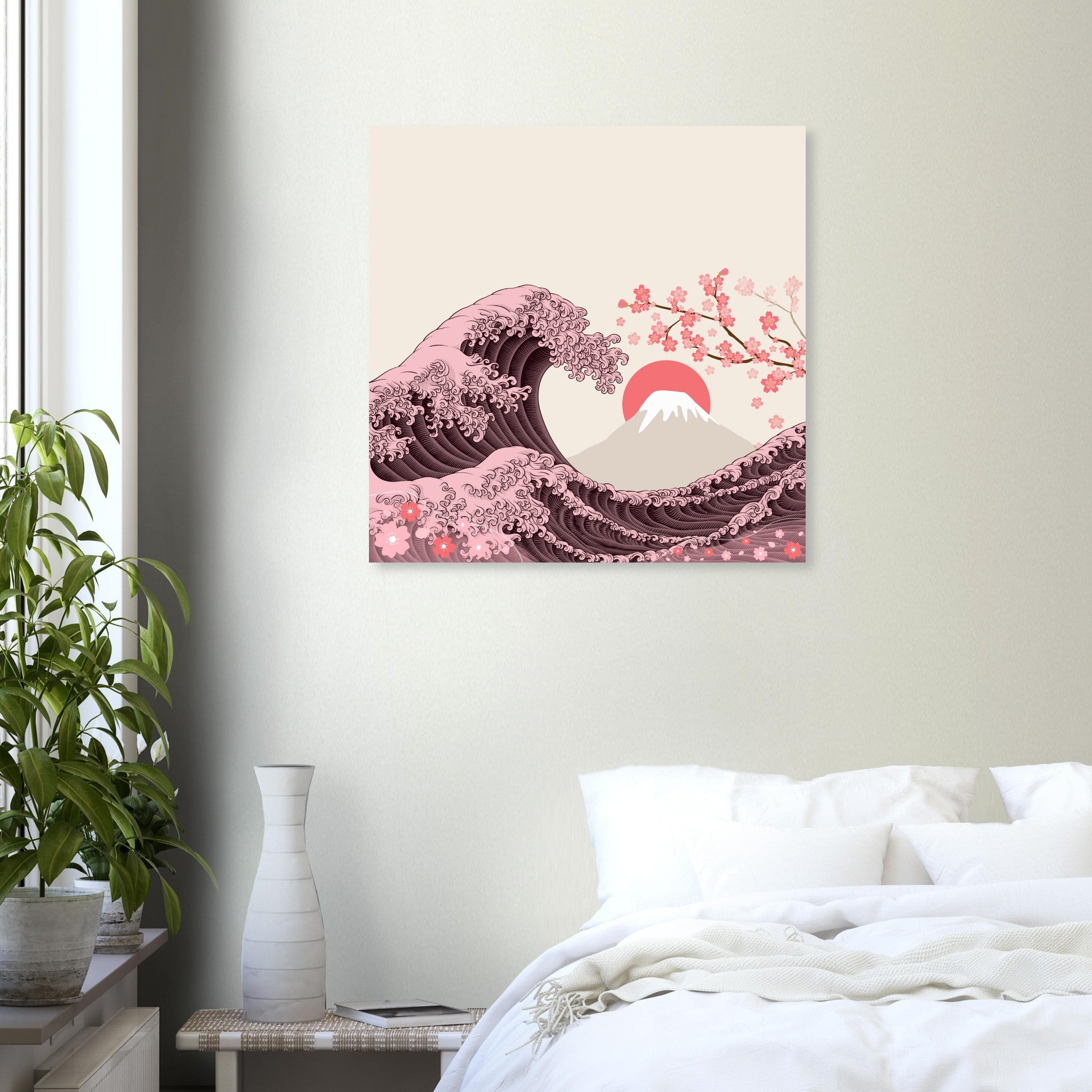 The Light Pink Great Wave Matte Paper Poster – Kaito Japan Design