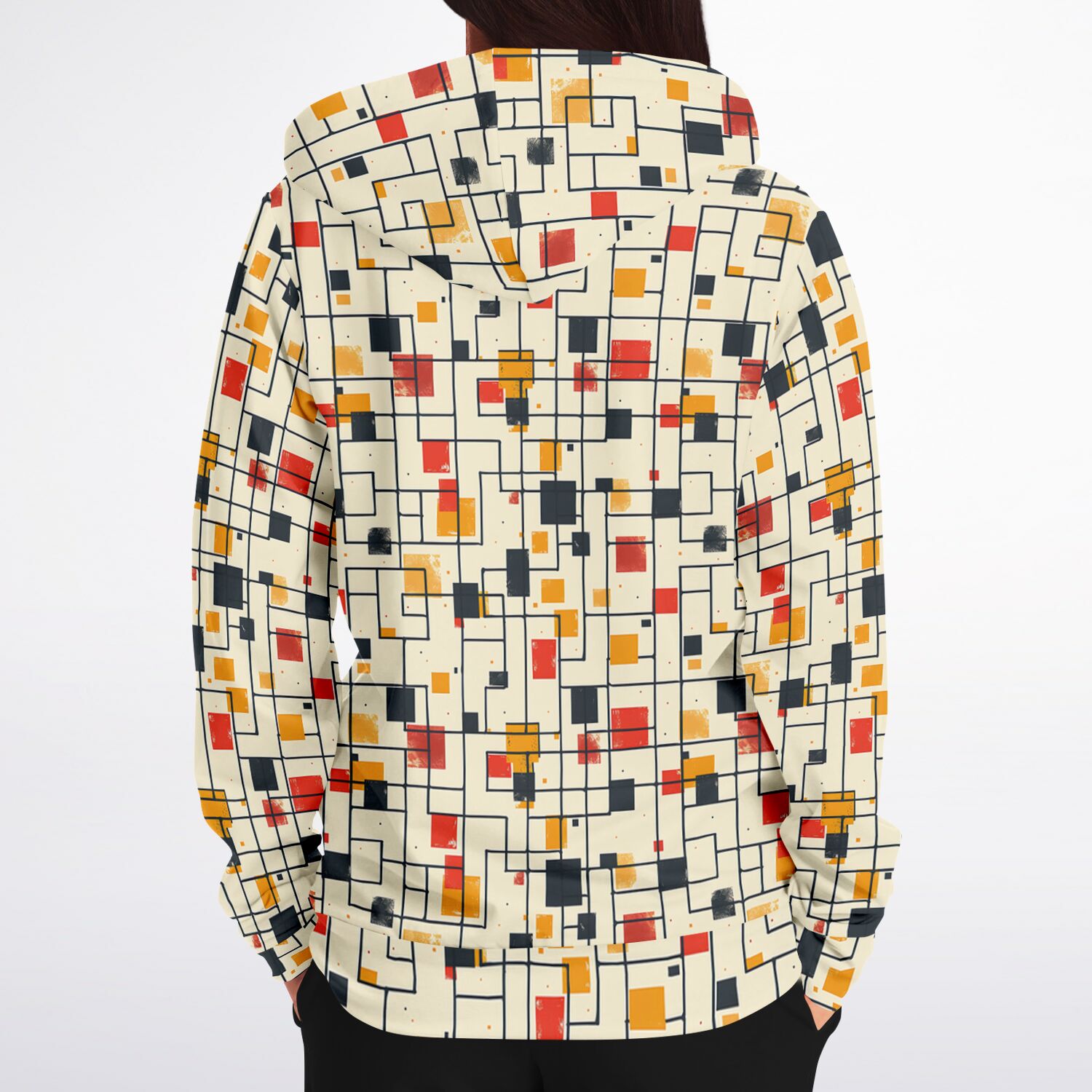 Chokaku Scattered Grid Zip - Up Hoodie - 