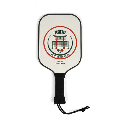 Pickleball paddle with Kaito Pickleball Club logo on a white background