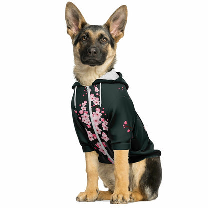 Dark Grey Sakura Athletic Dog Zip-Up Hoodie - German Shepherd