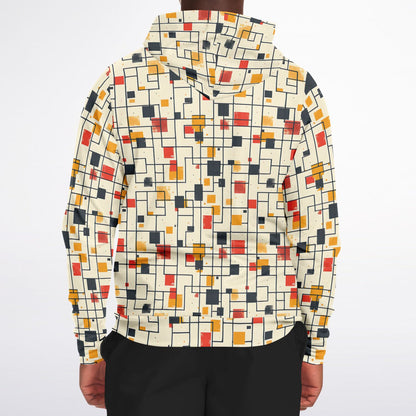 Chokaku Scattered Grid Zip - Up Hoodie - 