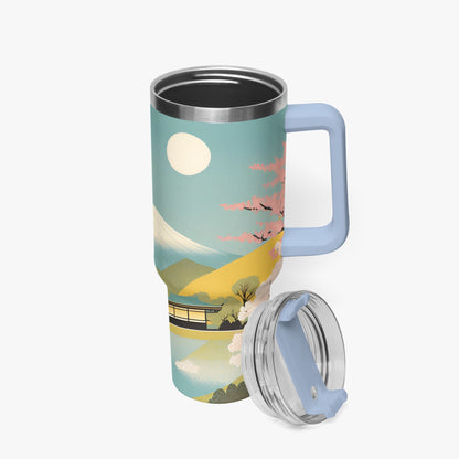 Moonlit Fuji Tumbler Cup light blue 