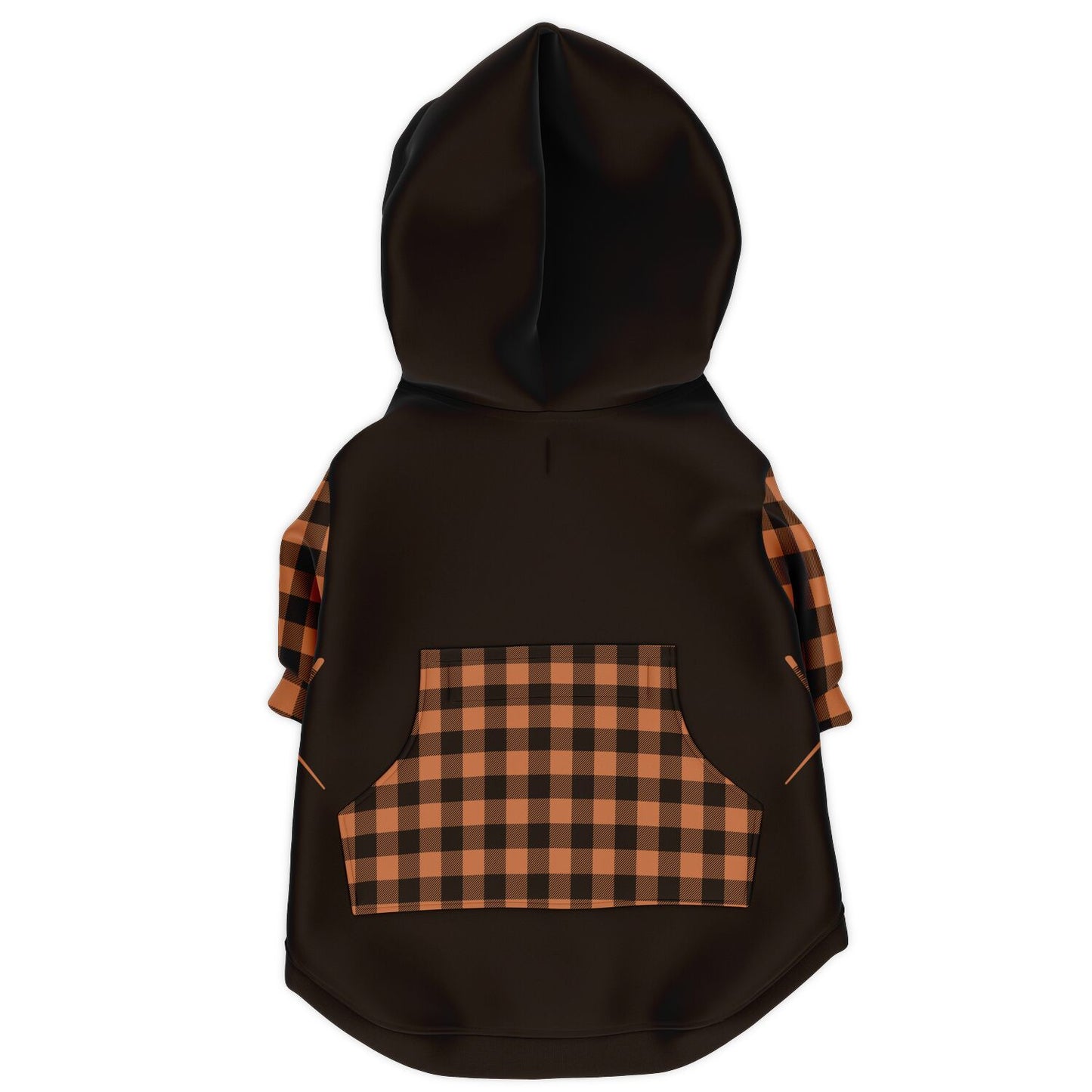 Black & Brown Checker Utagawa Kuniyoshi Athletic Dog Zip-Up Hoodie