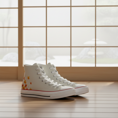 Japanese Aki Crest High Top Canvas Shoes