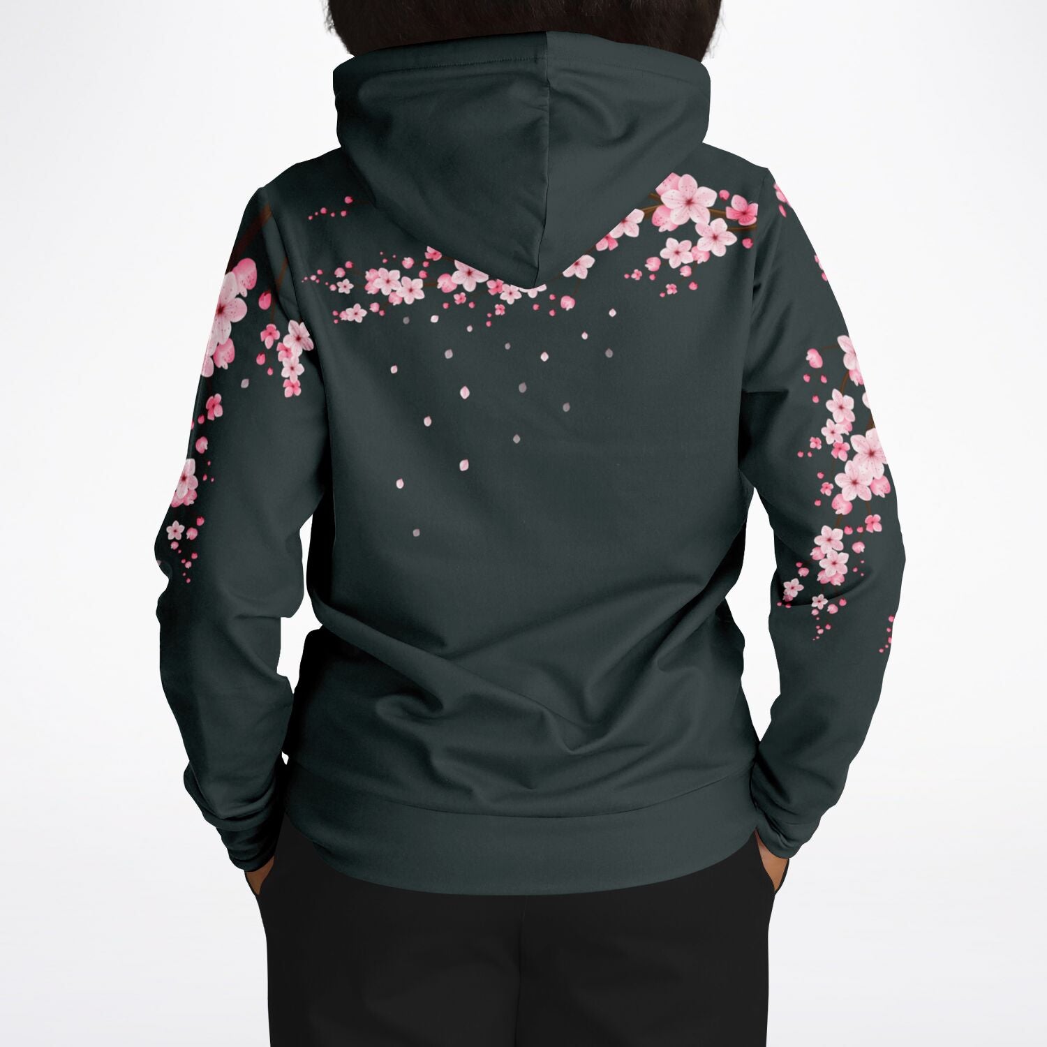 Dark Grey Cherry Blossom Hoodie