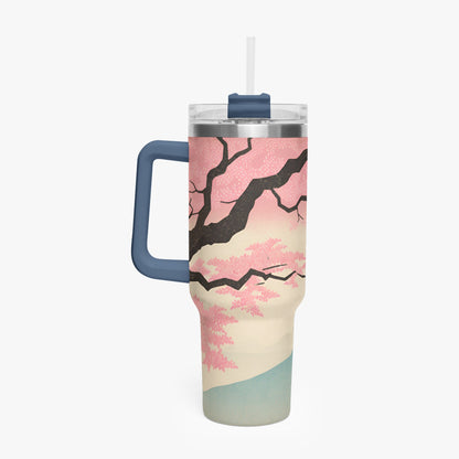 Fuji Dreams Car Tumbler Cup Blue Handle