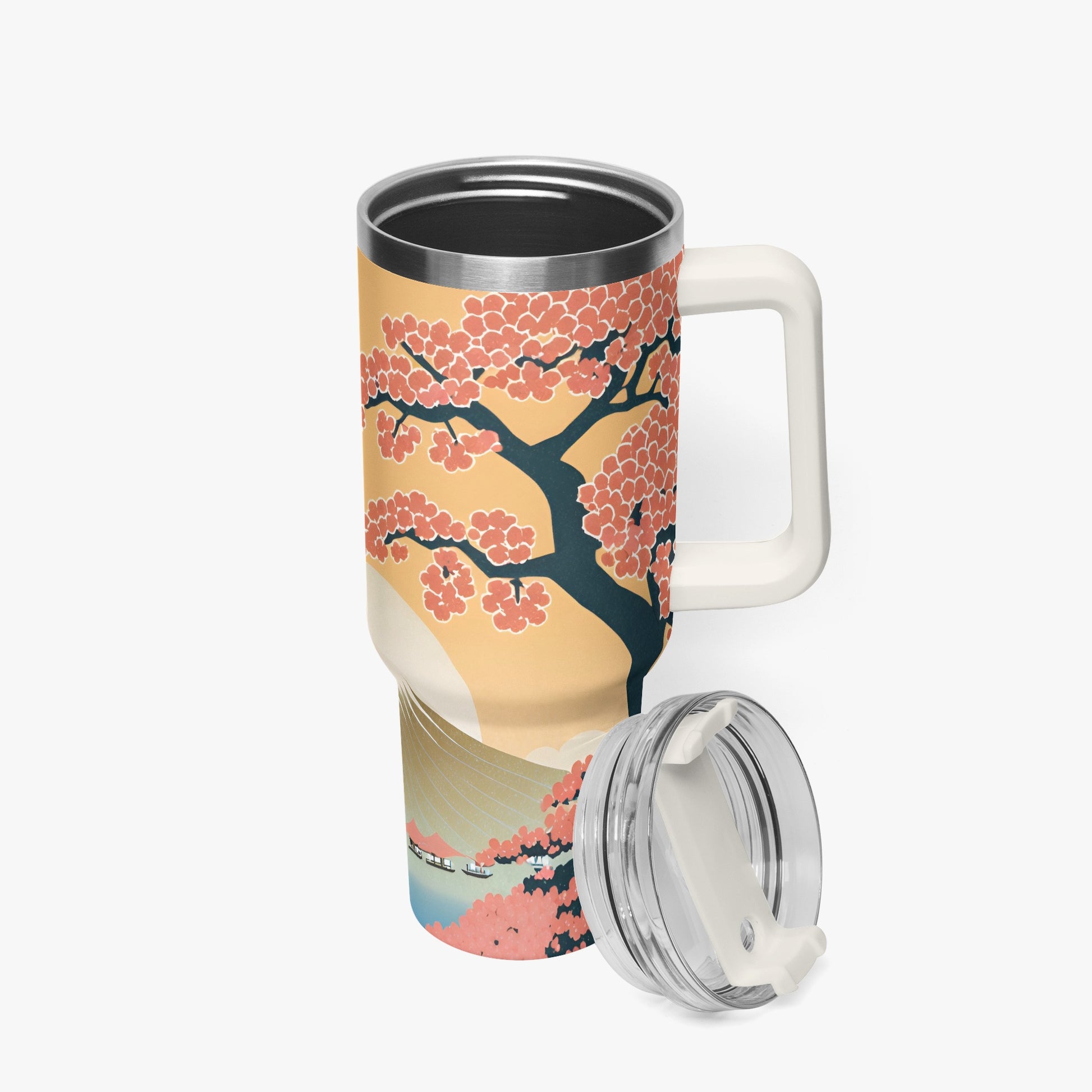 Radiant Dawn Tumbler Cup White Handle