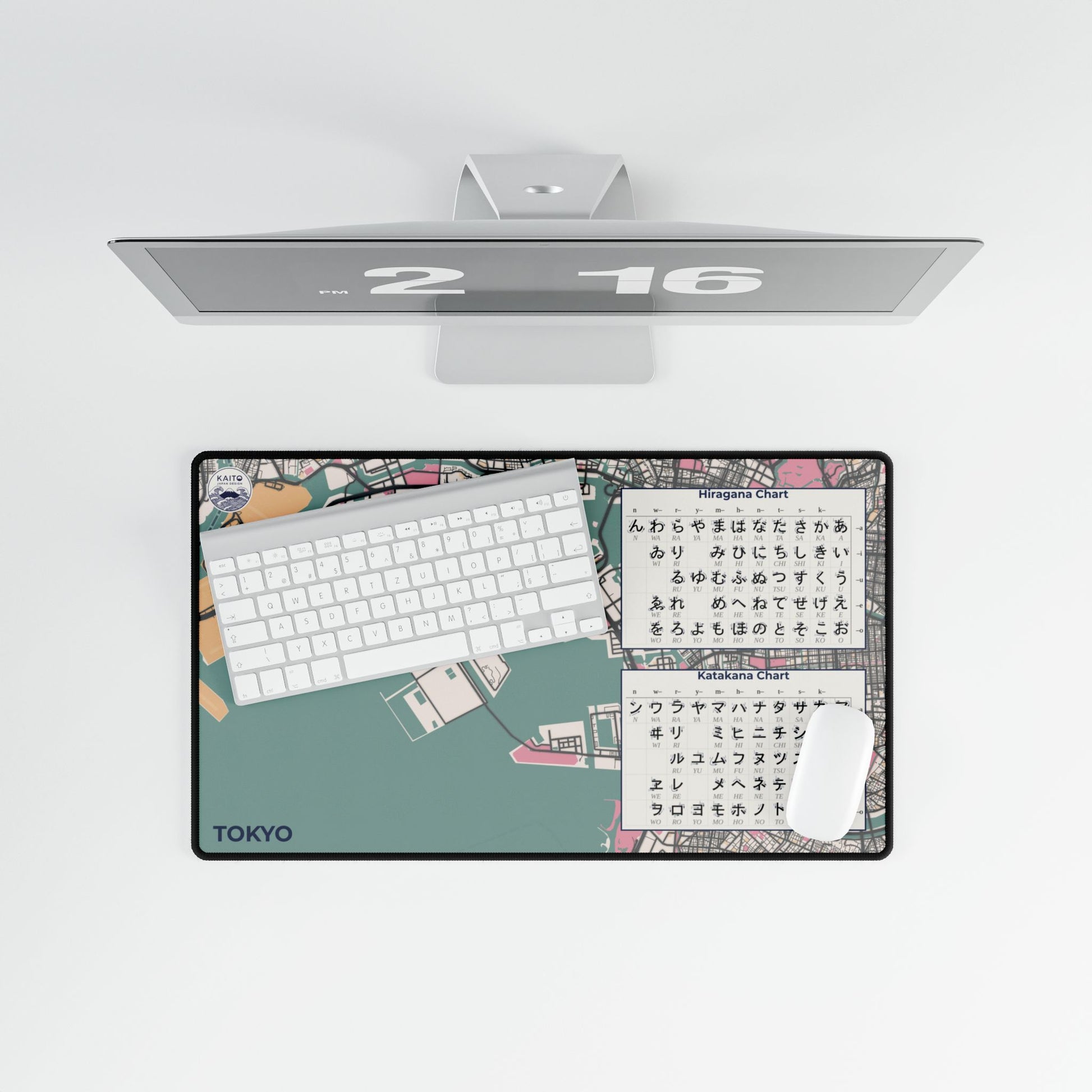 Tokyo City Map Desk Mat | Colorful & Educational Desk Pad - 