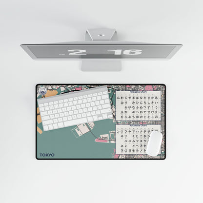 Tokyo City Map Desk Mat | Colorful & Educational Desk Pad - 