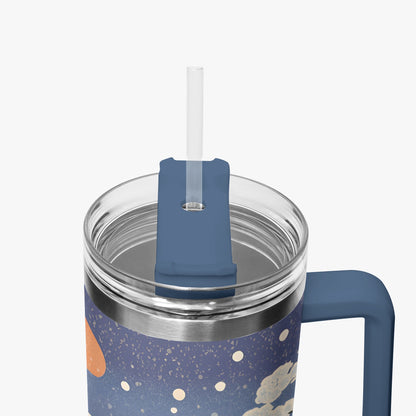 Winter Serenity Tumbler Cup Blue Handle