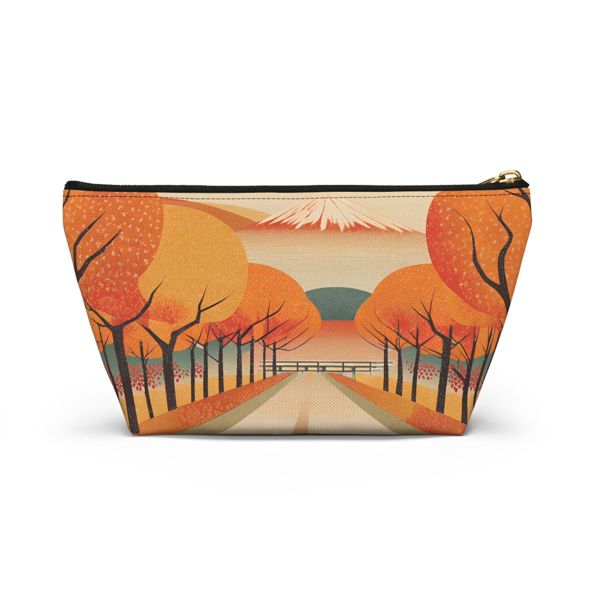 Tranquil Autumn Road | Portable Tech Pouch