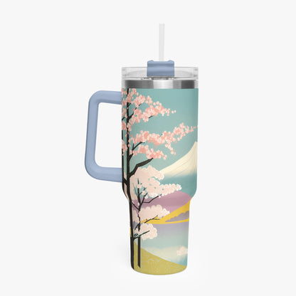 Moonlit Fuji Tumbler Cup light blue 