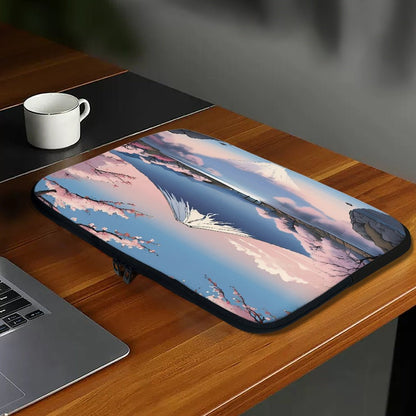 Mount Fuji and Cherry Blossom Laptop Sleeve - 
