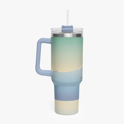 Winter's Solitude Tumbler Cup light blue Handle