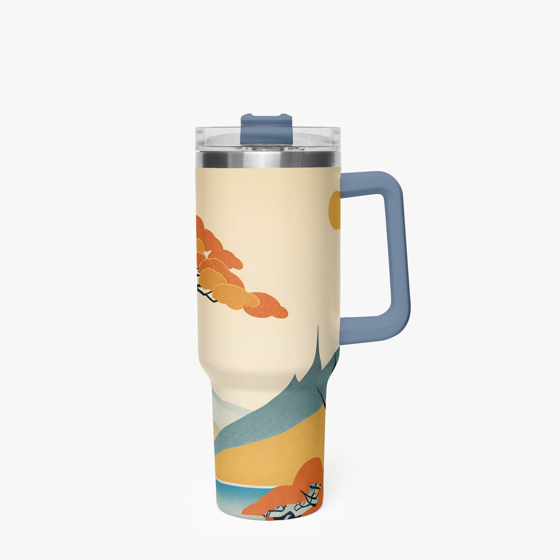 Autumn Majesty Tumbler Cup Blue Handle