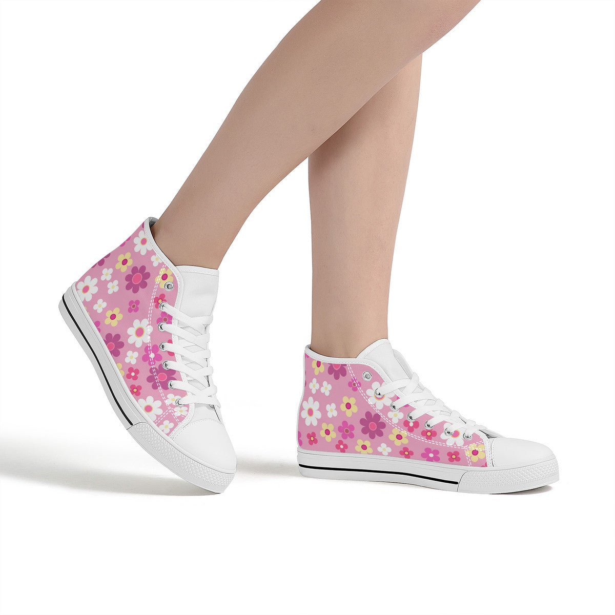 Kasumi Mist Pink High-Top Shoes