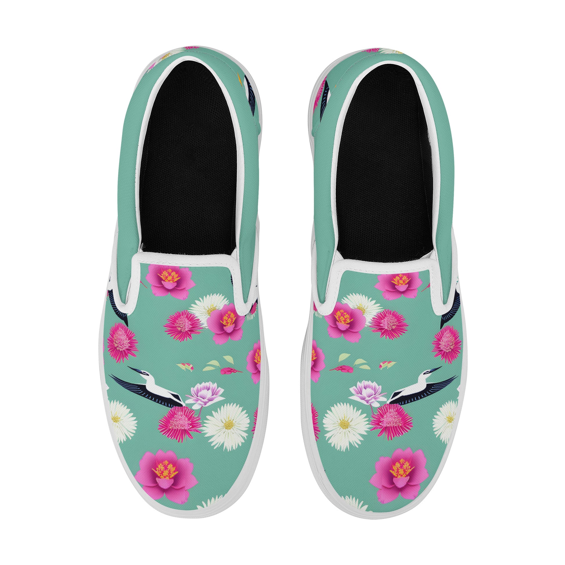 Happy Floral Skate Slip On Shoes