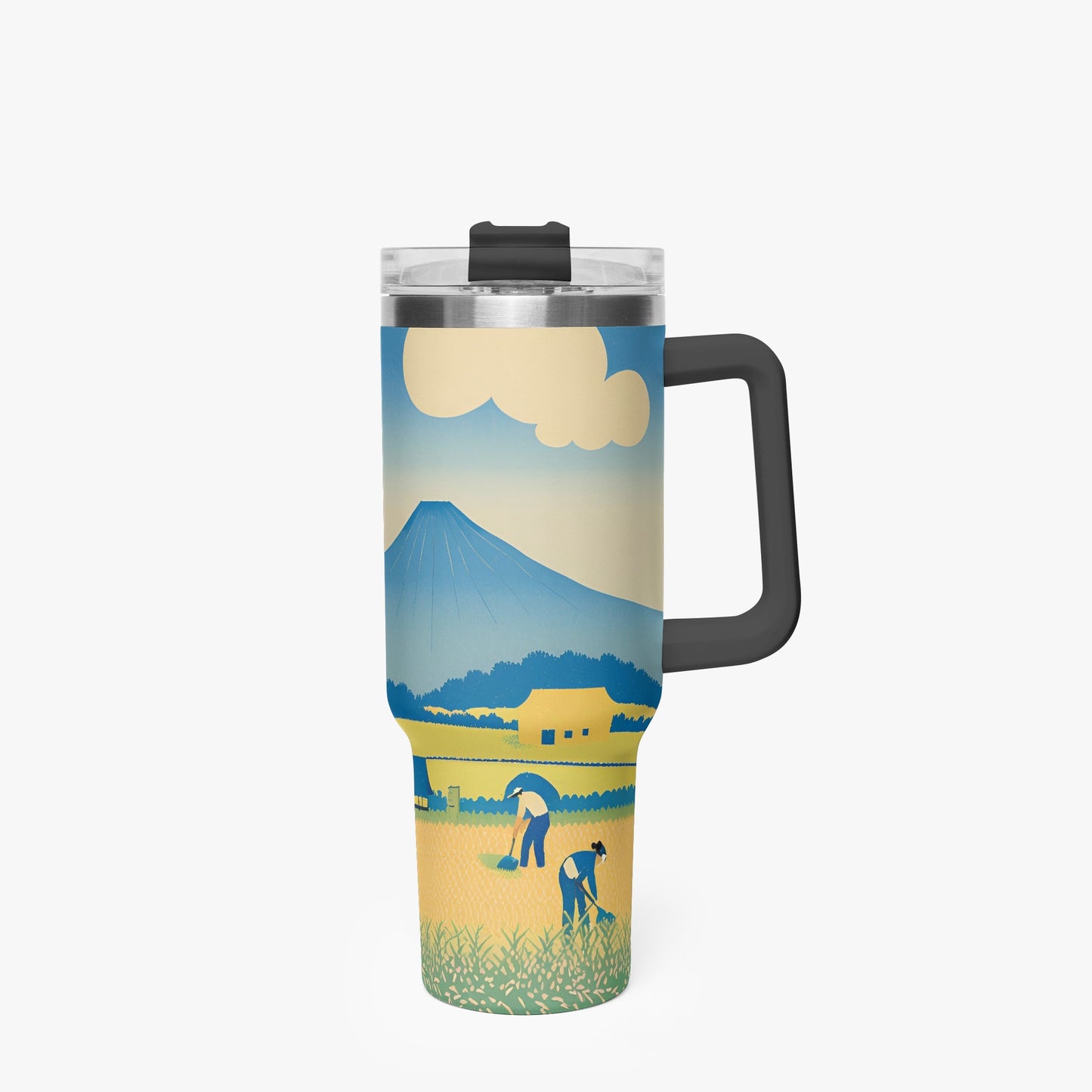 Golden Fields Tumbler Cup Black Handle