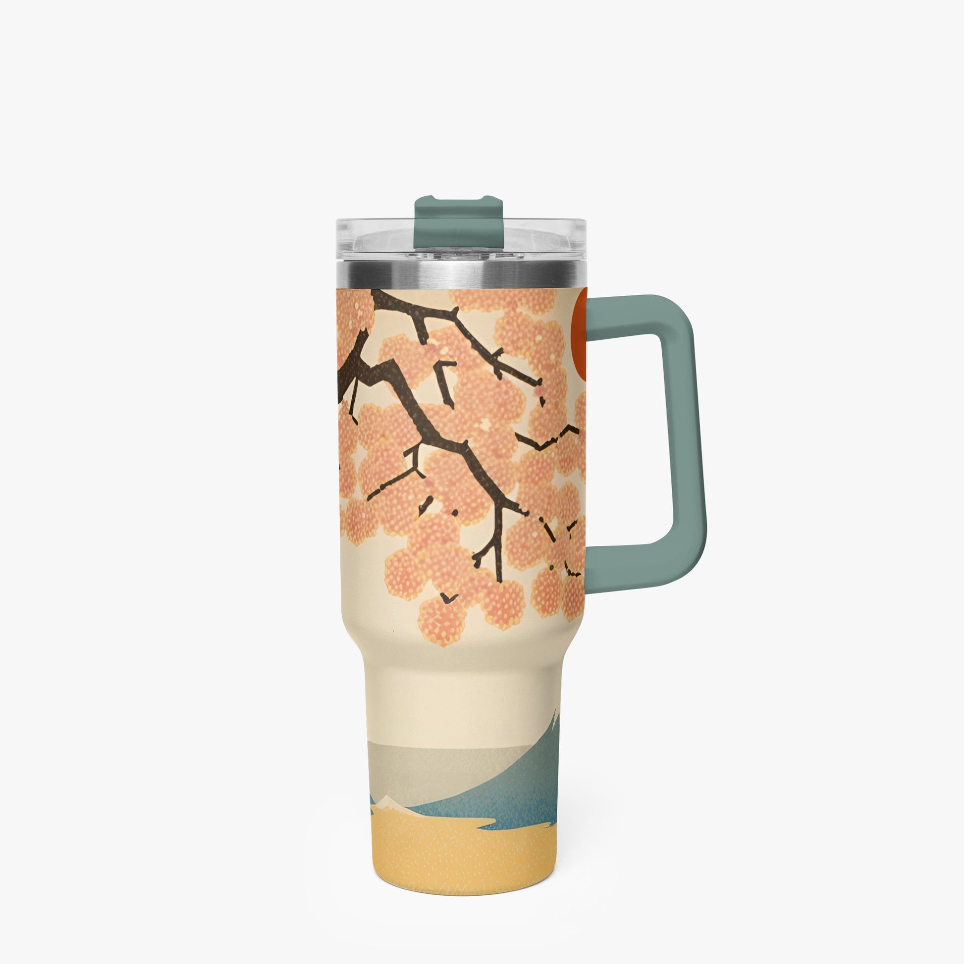 Pagoda Vista Tumbler Cup green/grey Handle