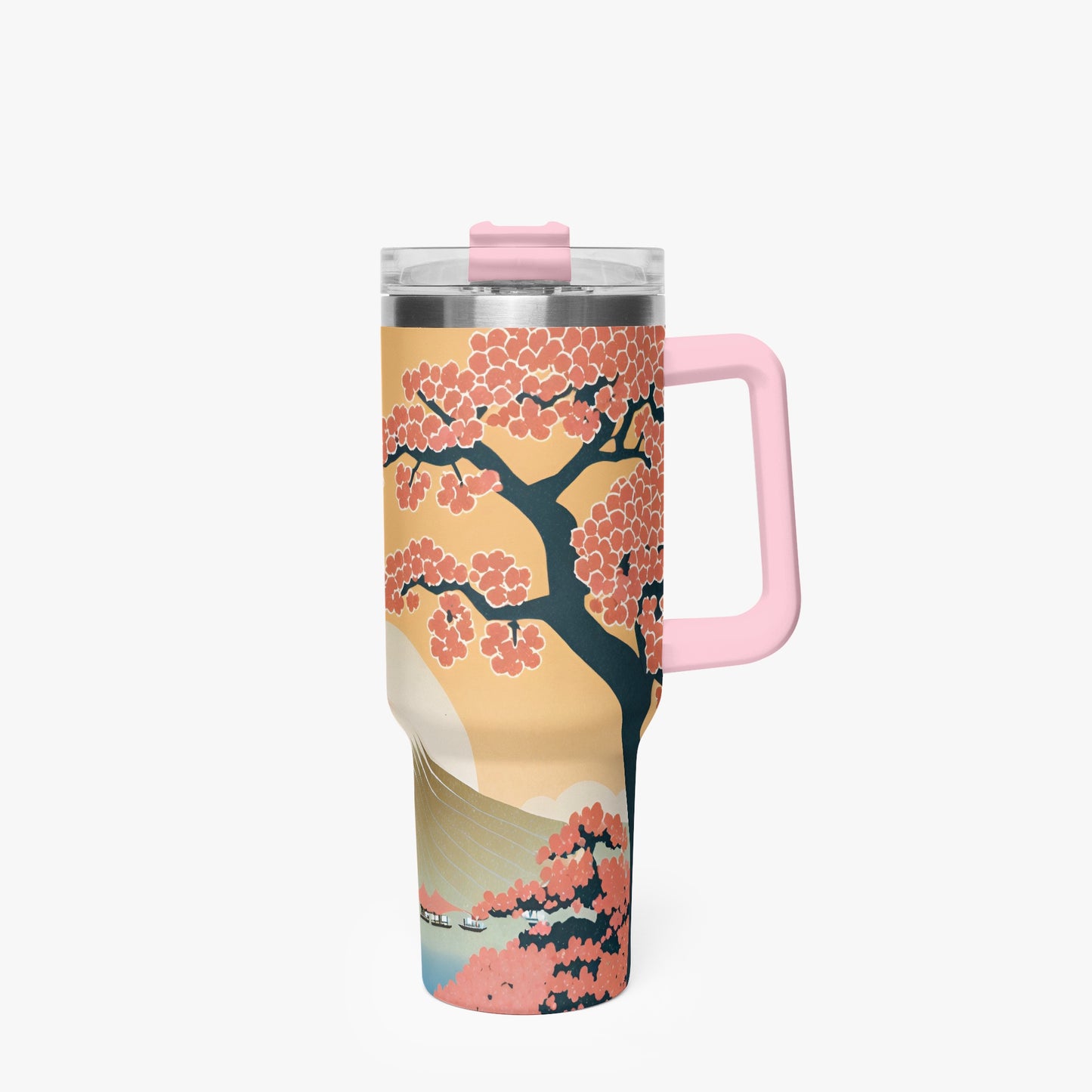 Radiant Dawn Tumbler Cup Pink Handle