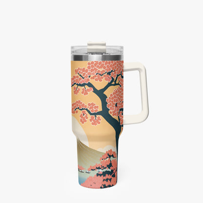 Radiant Dawn Tumbler Cup White Handle