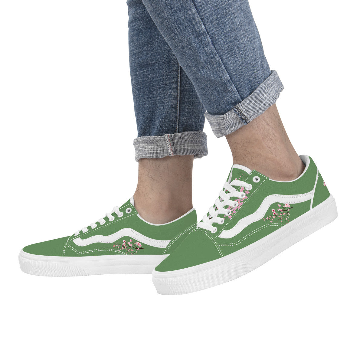 Bamboo Green Low Top Flat Sneaker