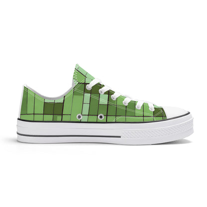 Green Tokyo Street Low Top Canvas Converse Style Shoes