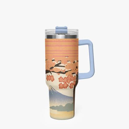 Sakura Sunrise Tumbler Cup light blue Handle