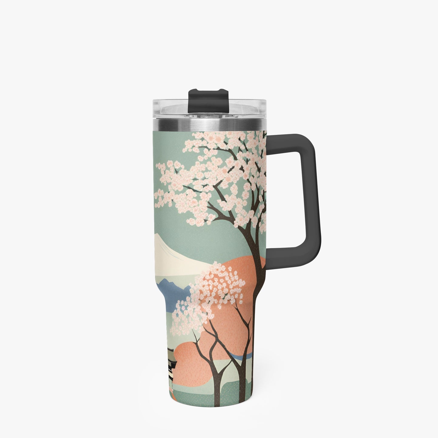 Spring Moon Tumbler Cup Black Handle