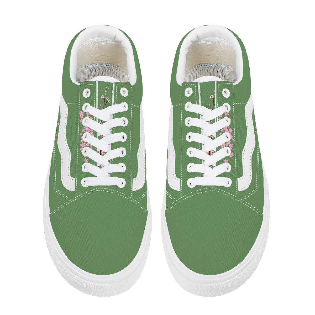 Bamboo Green Low Top Flat Sneaker