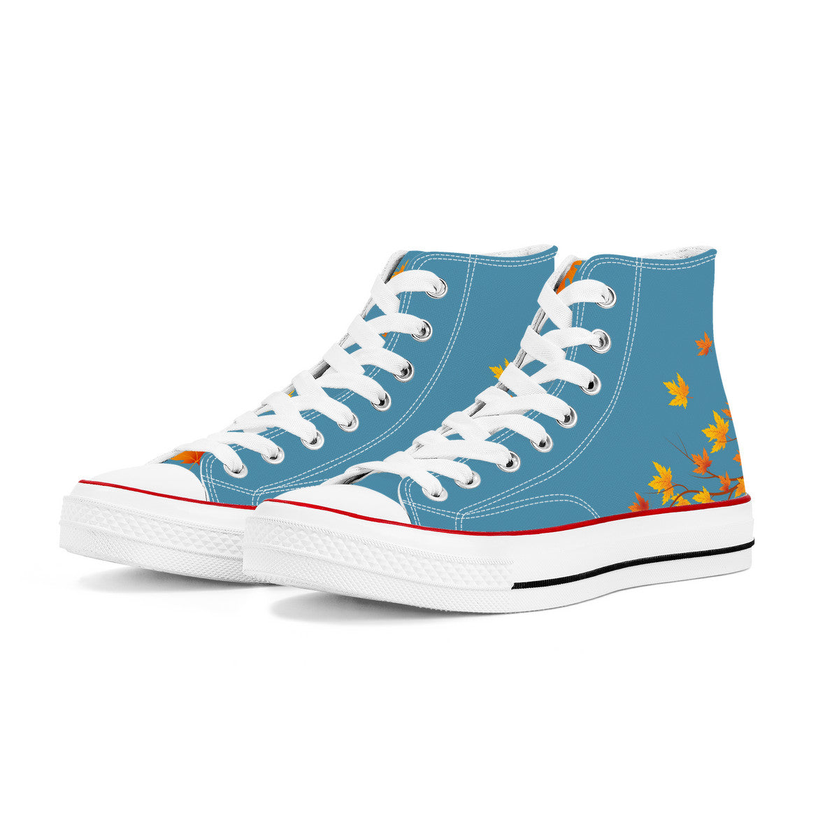 Blue Aki High Top Canvas Shoes