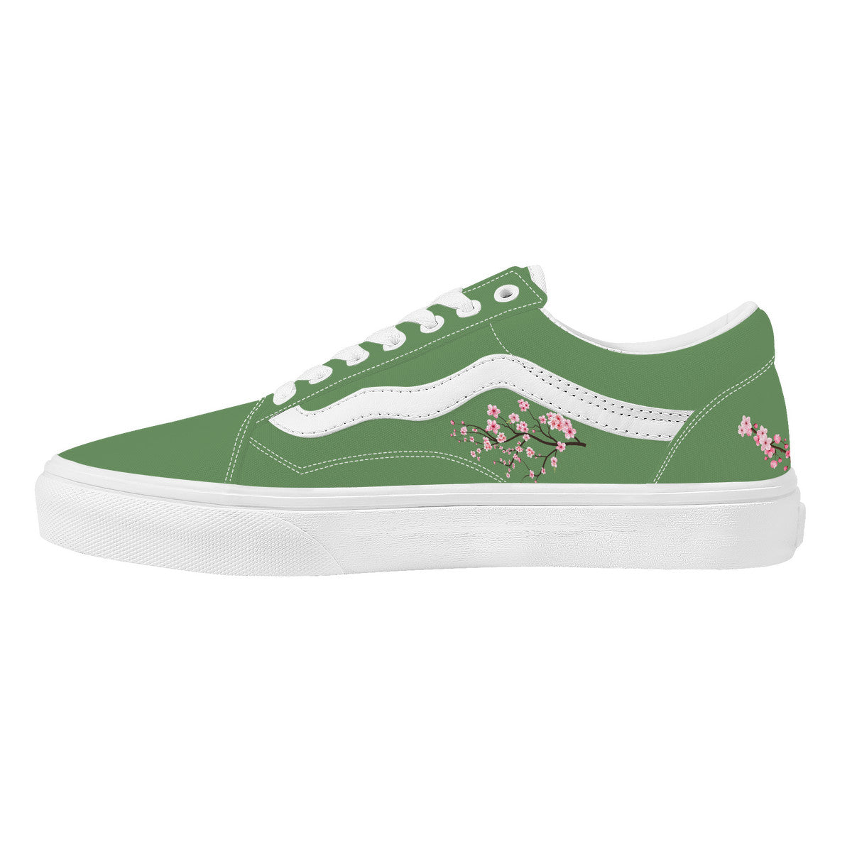 Bamboo Green Low Top Flat Sneaker