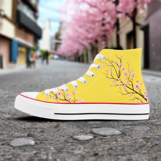 Yuzu Sakura High Top Canvas Shoes