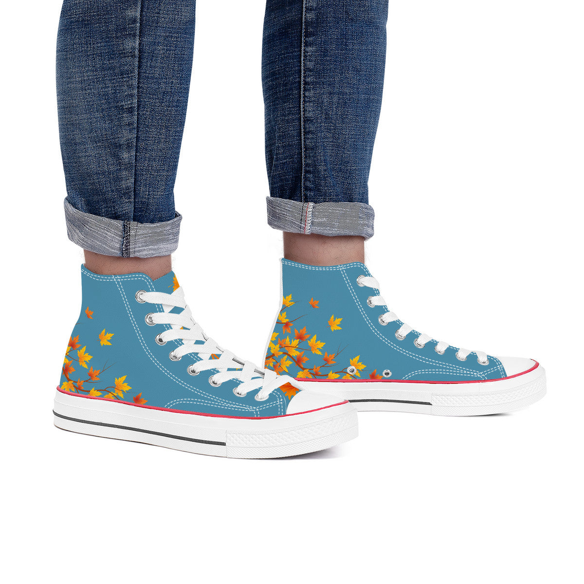 Blue Aki High Top Canvas Shoes