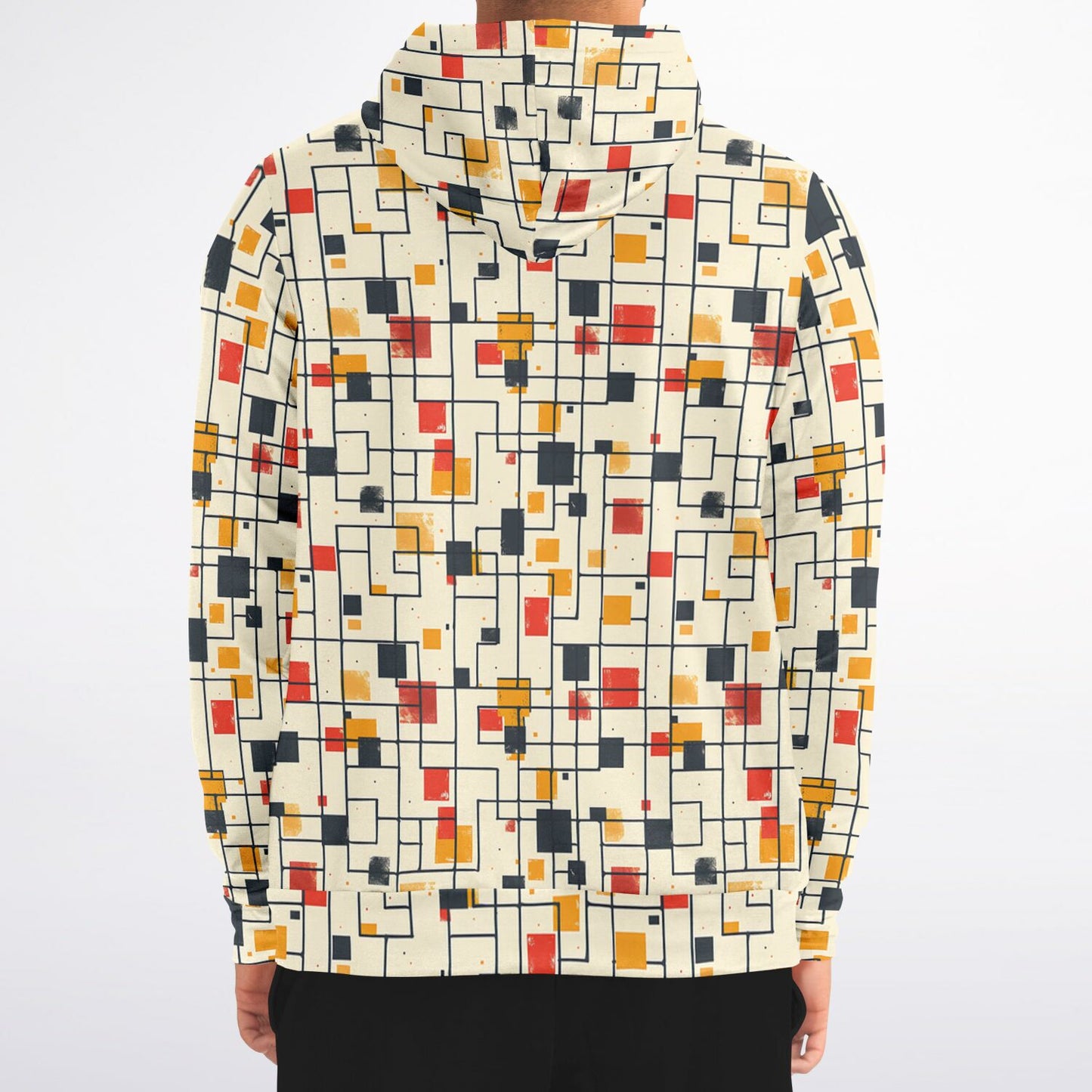 Chokaku Scattered Grid Zip - Up Hoodie - 