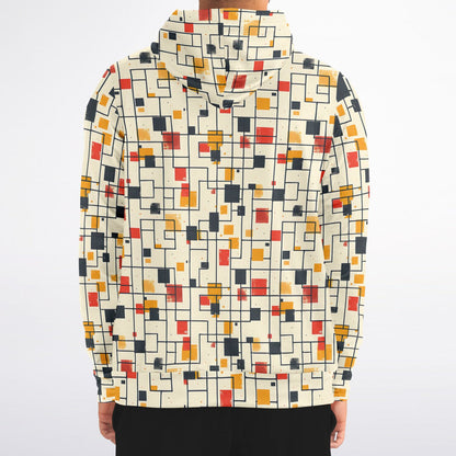 Chokaku Scattered Grid Zip - Up Hoodie - 