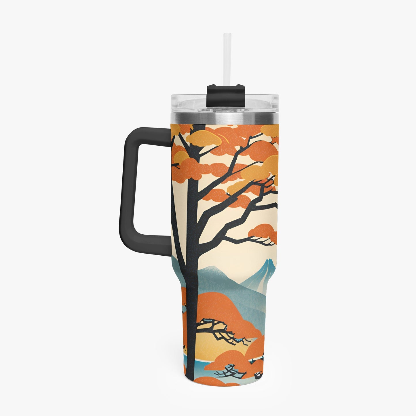 Autumn Majesty Tumbler Cup Black Handle