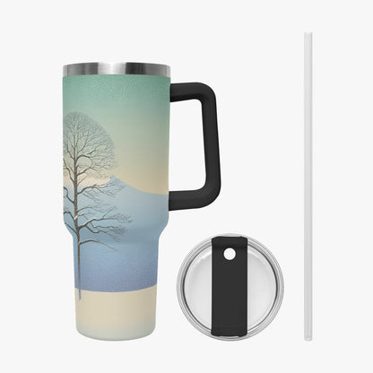 Winter's Solitude Tumbler Cup black Handle